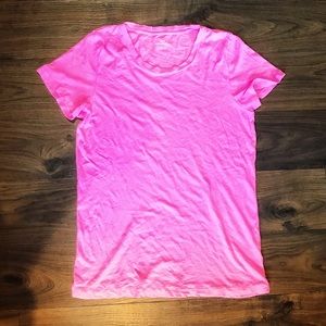 NEON PINK JCREW VINTAGE COTTON TEE